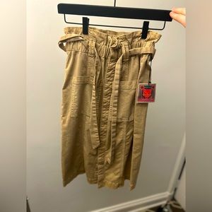 Paperbag Patch Knee Skirt